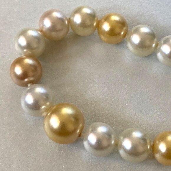 Vintage Cookie Lee Faux Pearl Knotted Necklace - Picture 7 of 7